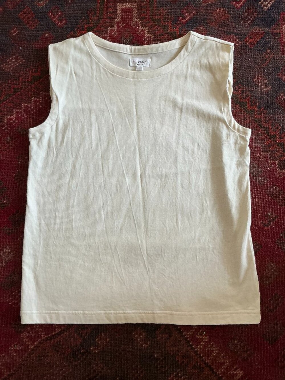 Hudson North Cream Muscle Tee, organic cotton (M)
